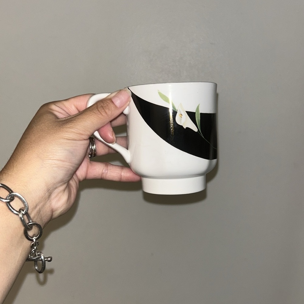 Vintage Sango Quadrille 2 Korean Tea Cups - Picture 5 of 8